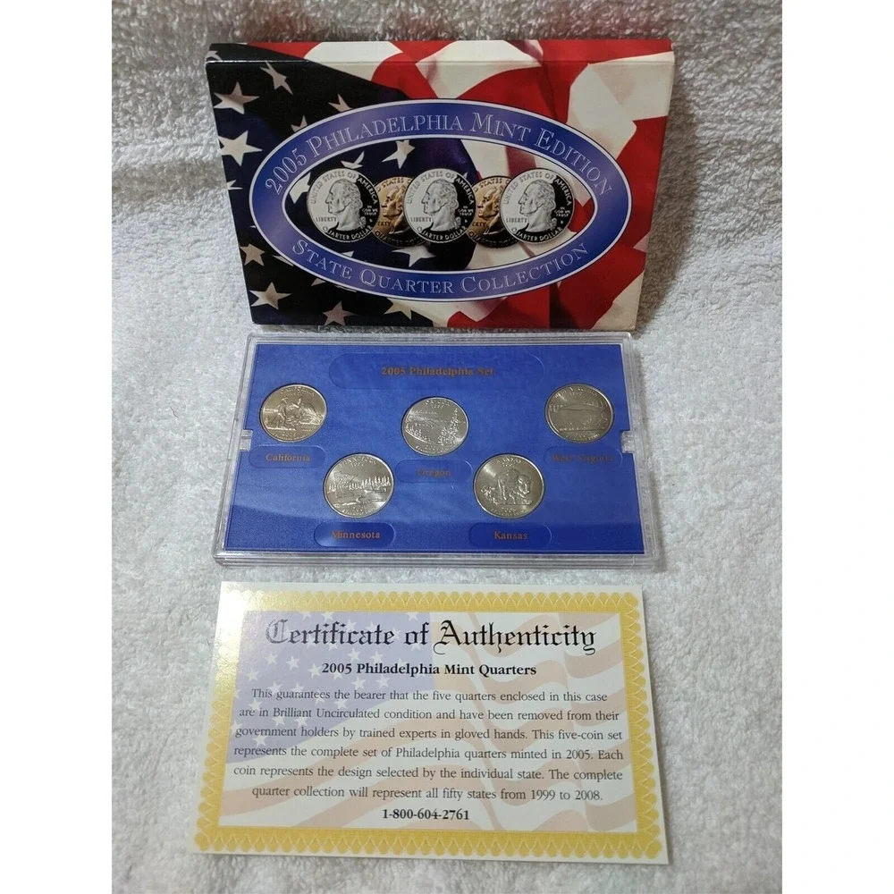 2005 Philadelphia Mint Edition State Quarter Collection Brilliant Uncirculated‎